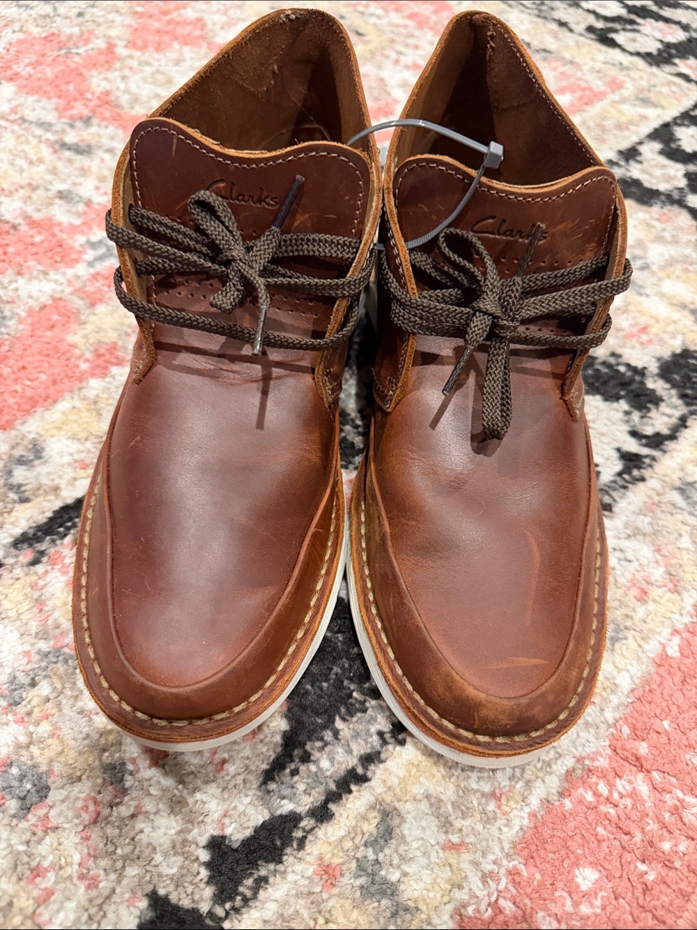 Clarks Men's Brown Leather Chukka Moc Toe Boots